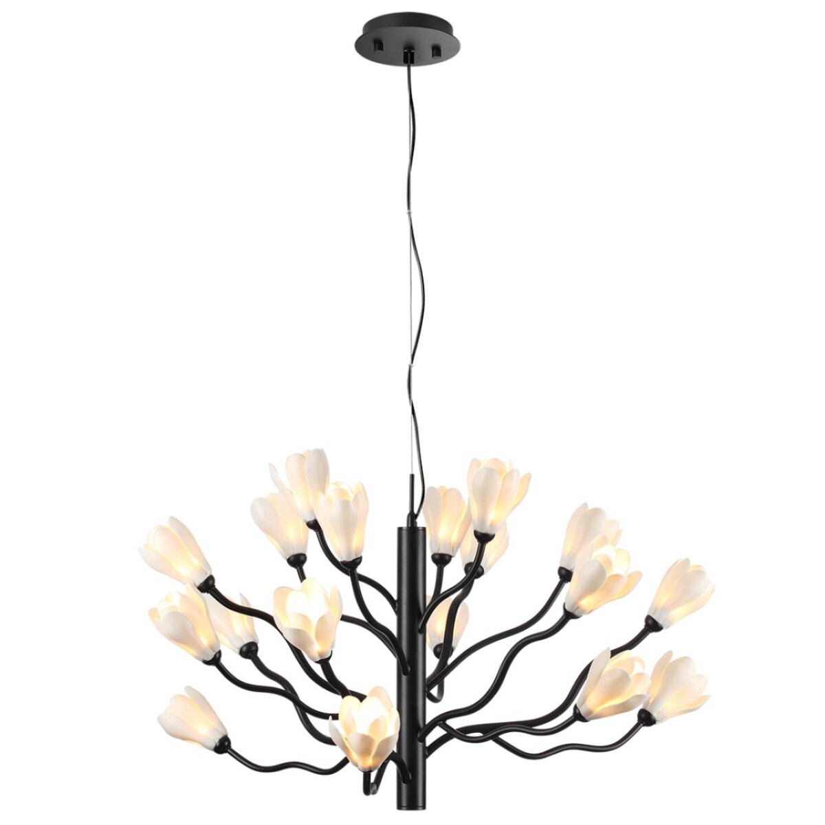 5090/18 MODERN ODL25 553 черный матовый/белый/фарфор Люстра G4 LED 18*5W GARDI — изображение 4