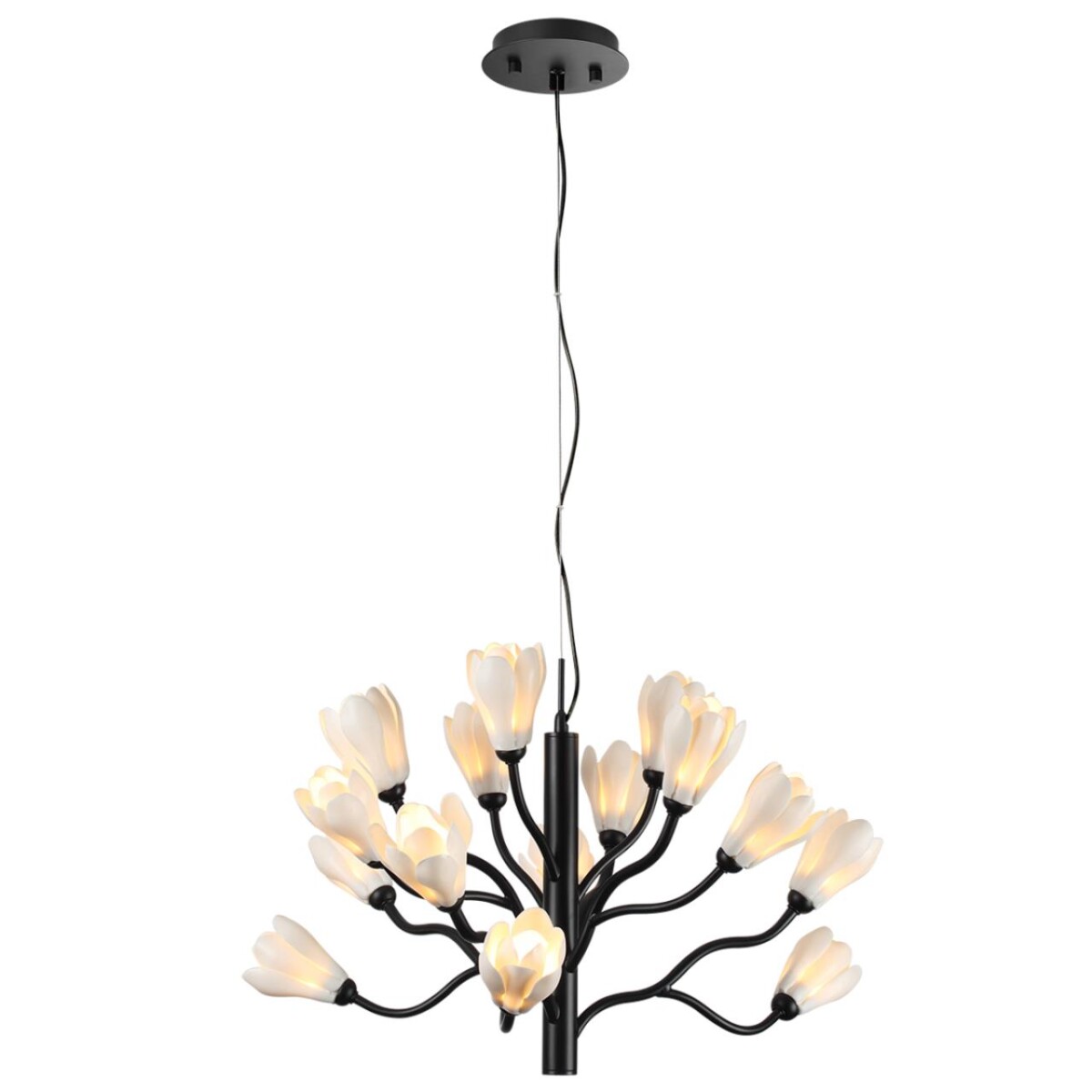 5090/15 MODERN ODL25 553 черный матовый/белый/фарфор Люстра G4 LED 15*5W GARDI — изображение 4