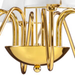 в наличии 758082 Люстра подв. DIAFANO 8х40W G9 ЗОЛОТО/БЕЛЫЙ - купить в интернет-магазине Светильники Торг