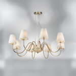 в наличии 758082 Люстра подв. DIAFANO 8х40W G9 ЗОЛОТО/БЕЛЫЙ - купить в интернет-магазине Светильники Торг