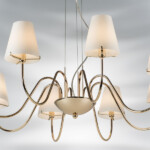 в наличии 758082 Люстра подв. DIAFANO 8х40W G9 ЗОЛОТО/БЕЛЫЙ - купить в интернет-магазине Светильники Торг