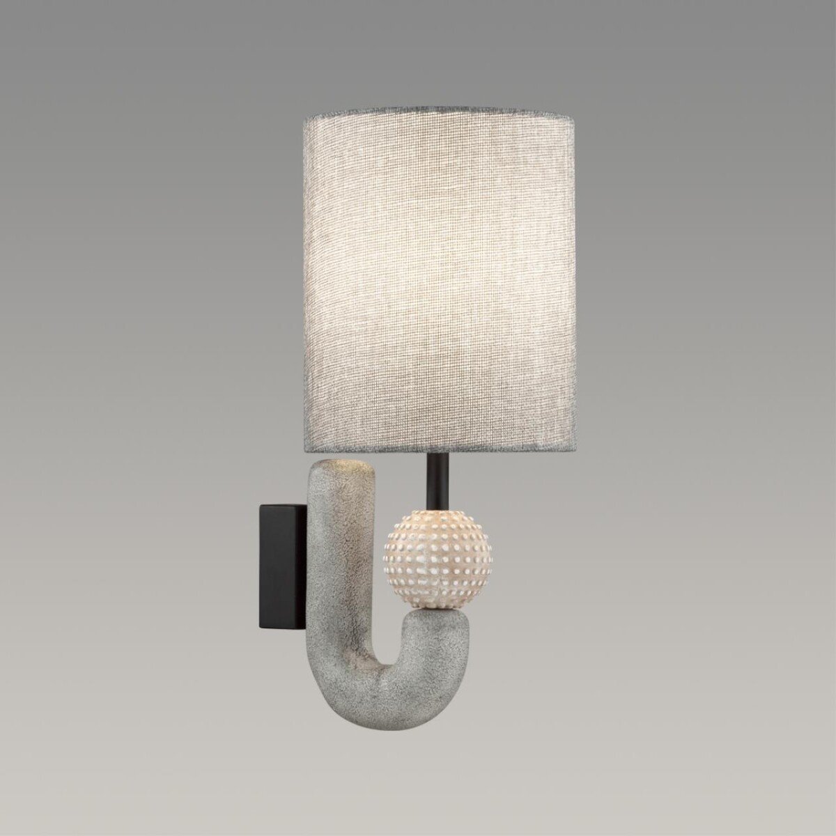 5410/1WA MODERN ODL_EX23 115 черный матов./серый металл/полирезин/ткань Бра E14 1*40W BAGEL — изображение 4