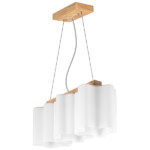 802135 Подвес NUBI LEGNO 3х40W E27 СВЕТЛОЕ ДЕРЕВО/БЕЛЫЙ