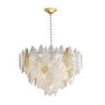 5052/21 HALL ODL24 607 золото/белый/прозрачный/металл/стекло/фарфор/металл Люстра E14 21*40W LACE — изображение 2