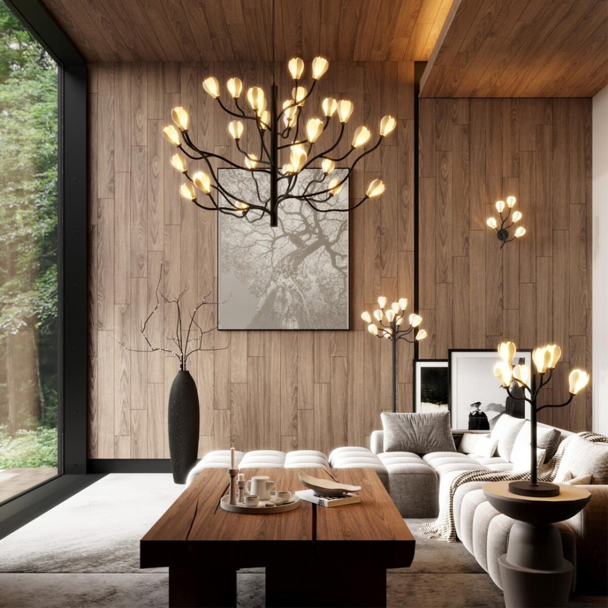 5090/18 MODERN ODL25 553 черный матовый/белый/фарфор Люстра G4 LED 18*5W GARDI — изображение 2