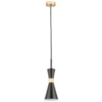 в наличии 816017 Люстра DUMO 1х40W E14 ЧЕРНЫЙ МАТОВЫЙ/ЗОЛОТО - купить в интернет-магазине Светильники Торг