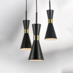 в наличии 816017 Люстра DUMO 1х40W E14 ЧЕРНЫЙ МАТОВЫЙ/ЗОЛОТО - купить в интернет-магазине Светильники Торг