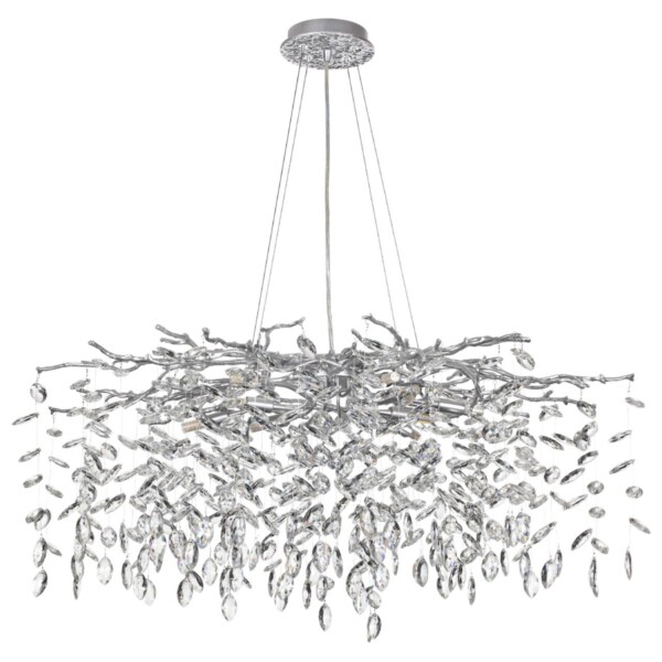 4970/12 HALL ODL24 615 матов.серебристый/алюмин./хрусталь Люстра G9 12*40W DELICA
