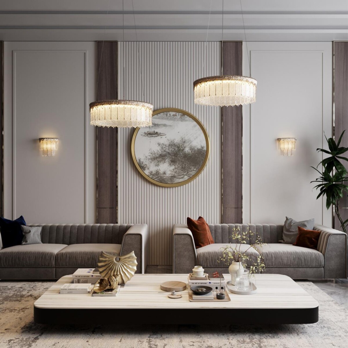 5091/80L L-VISION ODL25 555 золотой/стекло Люстра LED 80W 3700K 6796Лм CLEO — изображение 2