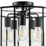в наличии 798257 Люстра GENNI 5х40W E27 ЧЕРНЫЙ МАТОВЫЙ/ПРОЗРАЧНЫЙ - купить в интернет-магазине Светильники Торг