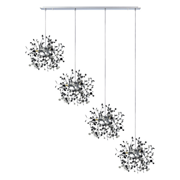 в наличии L4PL721134 Подвес четверной линейный EXTRA 4x3x5W(led) G9 (721134 - 4 + 572144 -1) ХРОМ - купить в интернет-магазине Светильники Торг