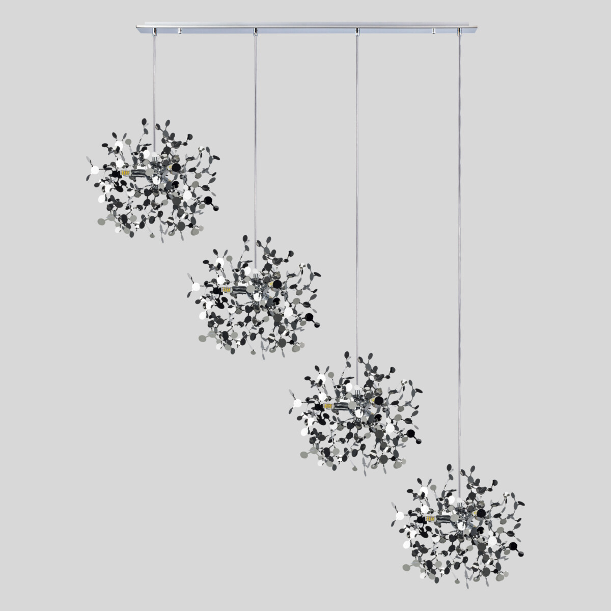 в наличии L4PL721134 Подвес четверной линейный EXTRA 4x3x5W(led) G9 (721134 - 4 + 572144 -1) ХРОМ - купить в интернет-магазине Светильники Торг