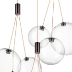 в наличии 801090 Люстра SFERETTA LED 9х1,35W 600LM КОФЕЙНЫЙ/ПРОЗРАЧНЫЙ 3000K - купить в интернет-магазине Светильники Торг