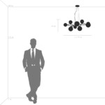 в наличии 815097 Люстра GLOBO 9х40W G9 МАТОВЫЙ ЧЕРНЫЙ - купить в интернет-магазине Светильники Торг