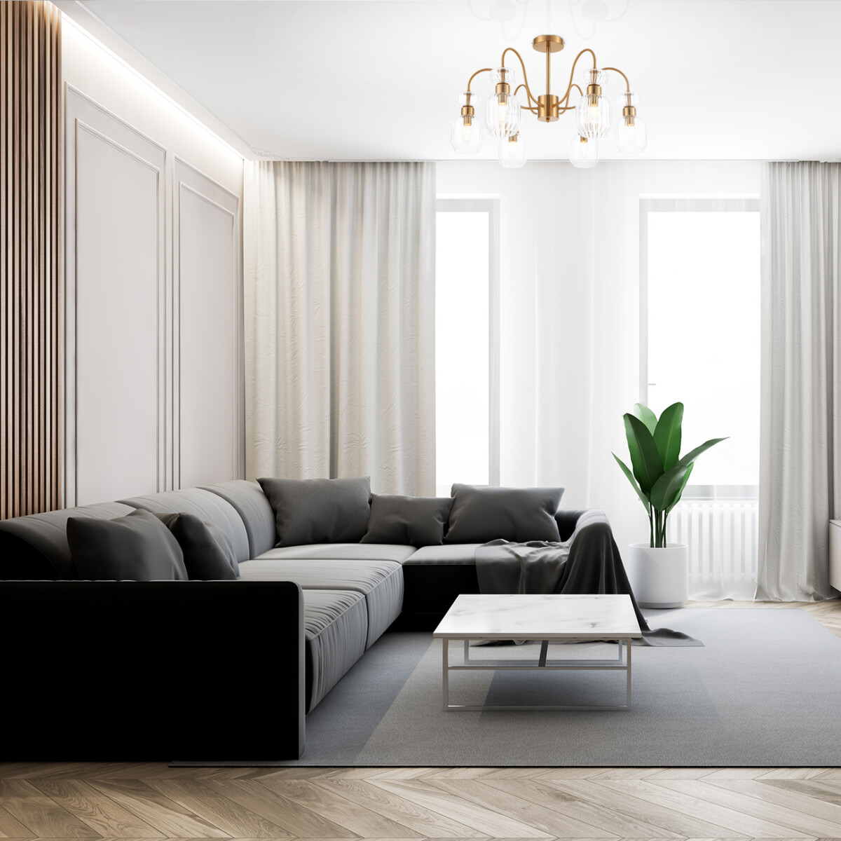 в наличии Escada 1141/6PL E14*60W Antigue copper/Clear - купить в интернет-магазине Светильники Торг