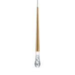 807003-4 Подвес PUNTO MINI с декоративной насадкой (капля) (807003+807000-4) LED 4W 282LM 24G ЛАТУНЬ 3CCT 3000/4000/6000K — изображение 2