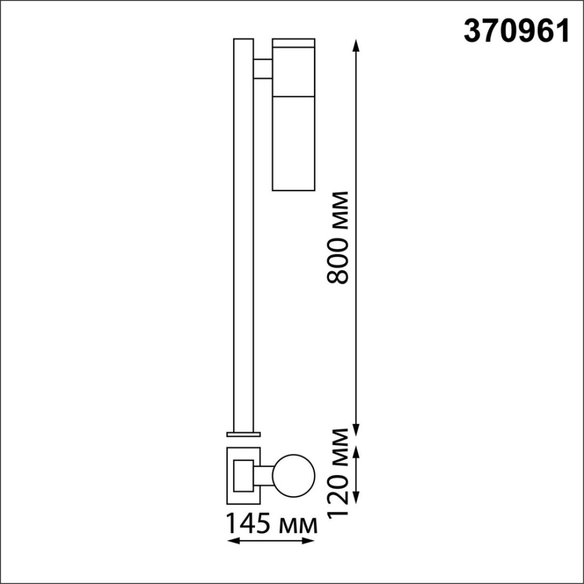 370961 STREET NT23 672 черный Светильник ландшафтный IP54 E27 max 18W 220-240V MOBI — изображение 3