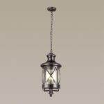 4045/3 NATURE ODL18 701 черный/золотая патина Уличный светильник-подвес IP44 E14 3*60W 220V SATION — изображение 4
