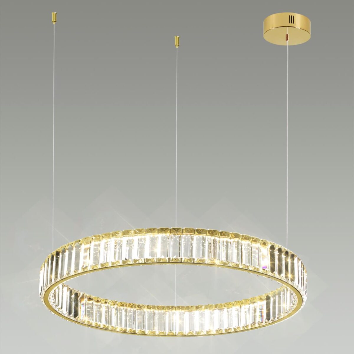 5015/36L L-VISION ODL23 587 золотой/прозрачный металл/хрусталь Люстра LED 36W 4000K 3600Лм VEKIA — изображение 4