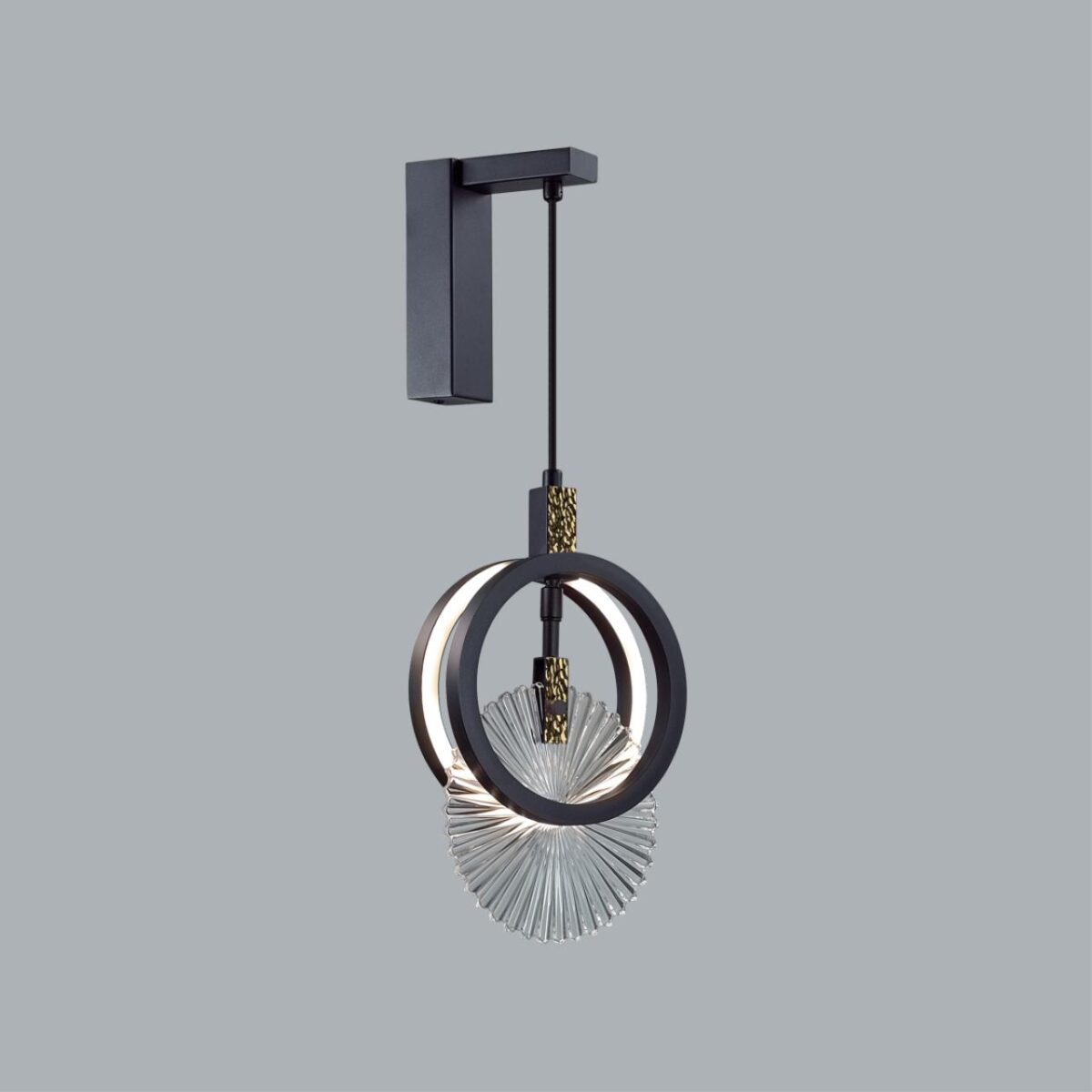 5421/17WL HIGHTECH ODL_EX25 083 черный/золото/металл/стекло Настенный светильник LED 17W 3000K 986Лм MERCURY — изображение 5