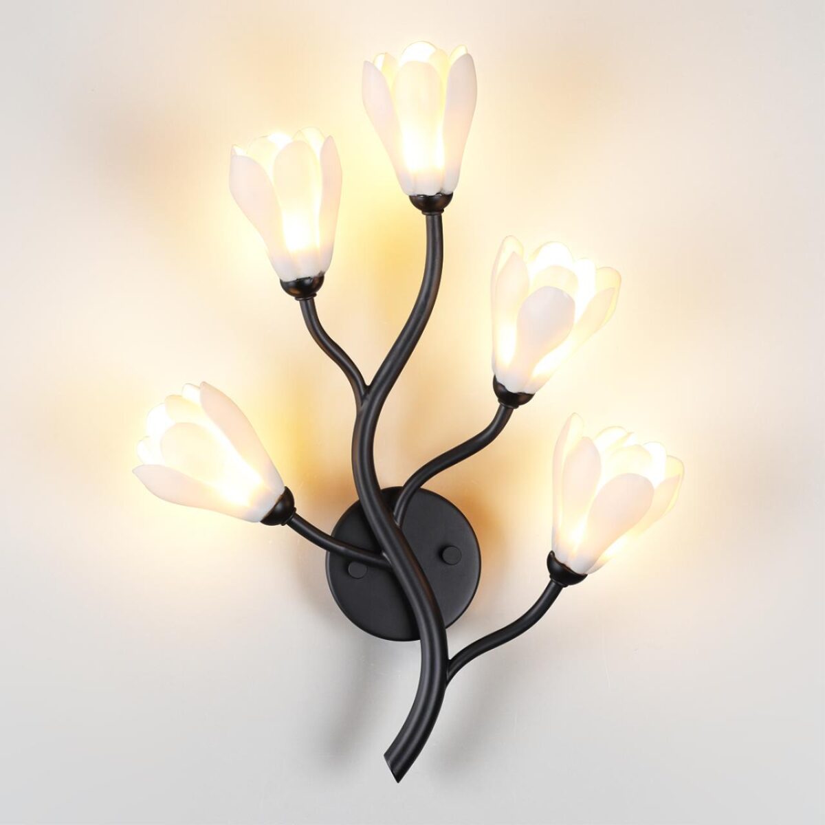 5090/5W MODERN ODL25 553 черный матовый/белый/фарфор Бра G4 LED 5*5W GARDI — изображение 4