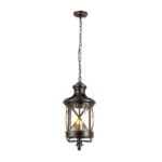 4045/3 NATURE ODL18 701 черный/золотая патина Уличный светильник-подвес IP44 E14 3*60W 220V SATION — изображение 3