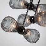 5417/6 MODERN ODL_EX23 000 черный хром/дымчатый/металл/стекло Подвес E14 6*40W ELICA — изображение 4