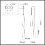 5044/24WL L-VISION ODL24 000 глянц.темн.хром/прозрачный/металл/стекло Бра LED 24W 3000K 2536Лм LUMP — изображение 2