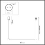 4335/9L HIGHTECH ODL22 275 чёрный Подвесной светильник, горизонт. крепление IP20 LED 9W 675Лм 3000K FILLINI — изображение 2