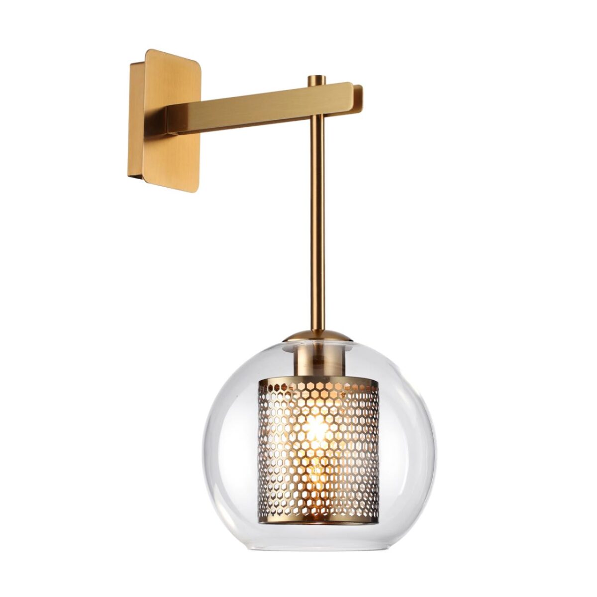 4939/1W PENDANT ODL22 000 античн.бронза/металл/прозрачный/стекло Бра E27 1*40W CLOCKY — изображение 4
