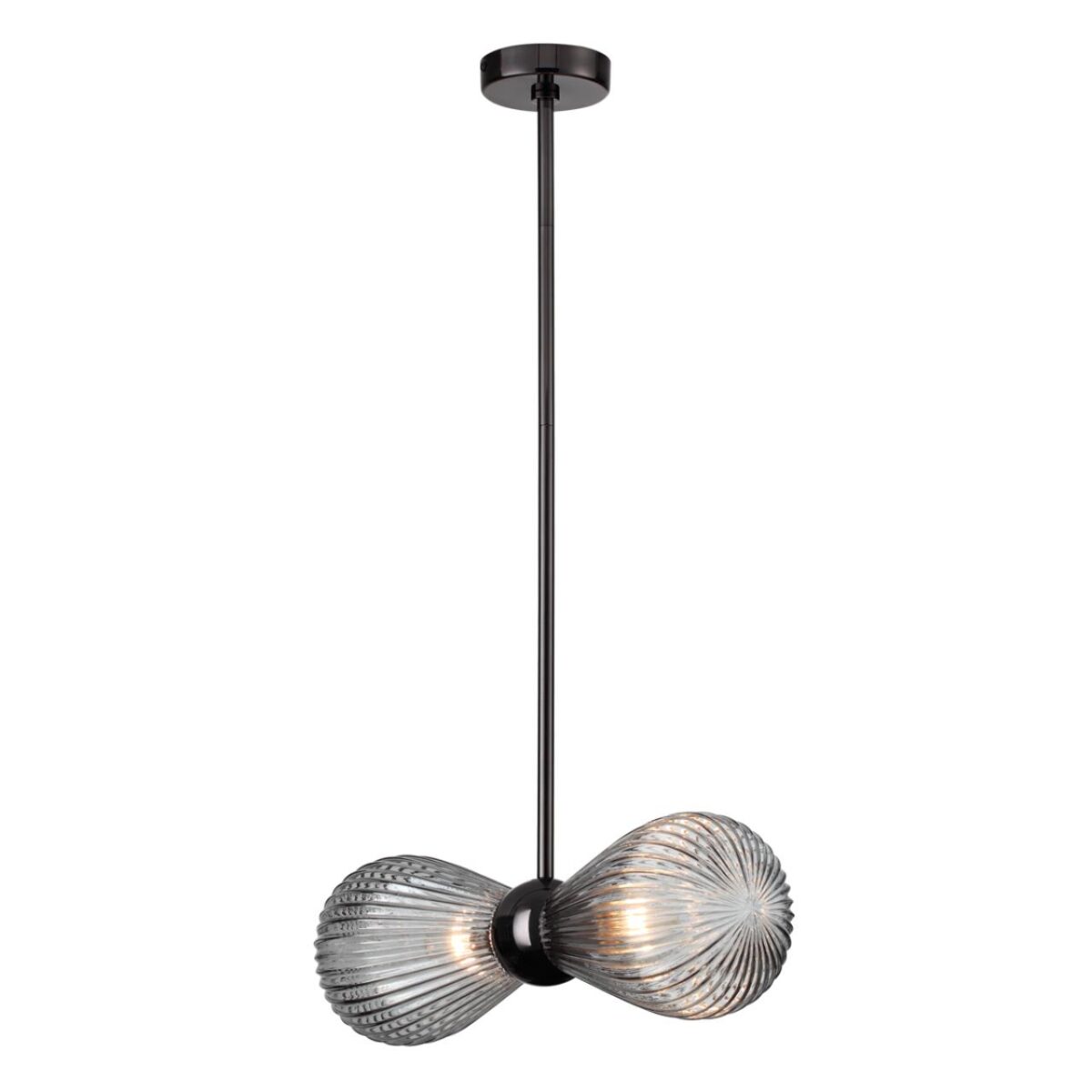 5417/2 MODERN ODL_EX23 000 черный хром/дымчатый/металл/стекло Подвес E14 2*40W ELICA — изображение 3