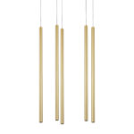 L5T747333 Люстра TUBO LED 25W 1500LM 25G ЗОЛОТО 3000K (574723+747333 (5шт) — изображение 6