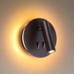 3911/9WL HIGHTECH ODL20 471 черн/металл Наст-й св-к с лампой д/чтения с выкл LED 9W 3000K 220V BEAM — изображение 4