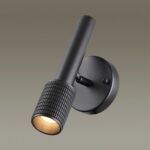 4238/1W HIGHTECH ODL21 321 черный/металл Настенный св-ник выкл на плафоне IP20 LED GU10 max 10W MEHARI — изображение 3