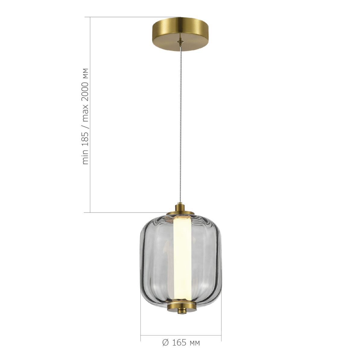 SL1193.313.01 Подвес ST-Luce Латунь/Дымчатый LED 1*10,8W 3000K САММЕР — изображение 4