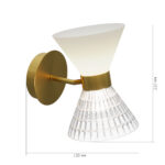 SL2004.301.02 Светильник настенный ST-Luce латунь/прозрачный, белый, латунь G9 LED 2*5W СПИРИТ — изображение 2