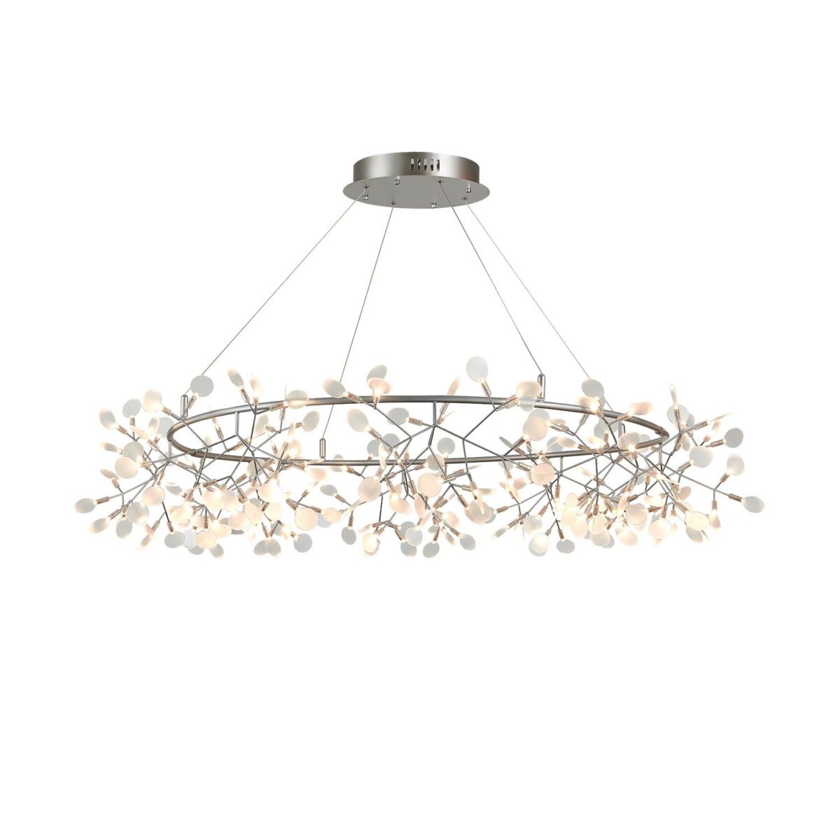 SL379.103.216 Люстра подвесная ST-Luce Серебристый/Белый LED 216*0,5W 3500K РАФИНА — изображение 1