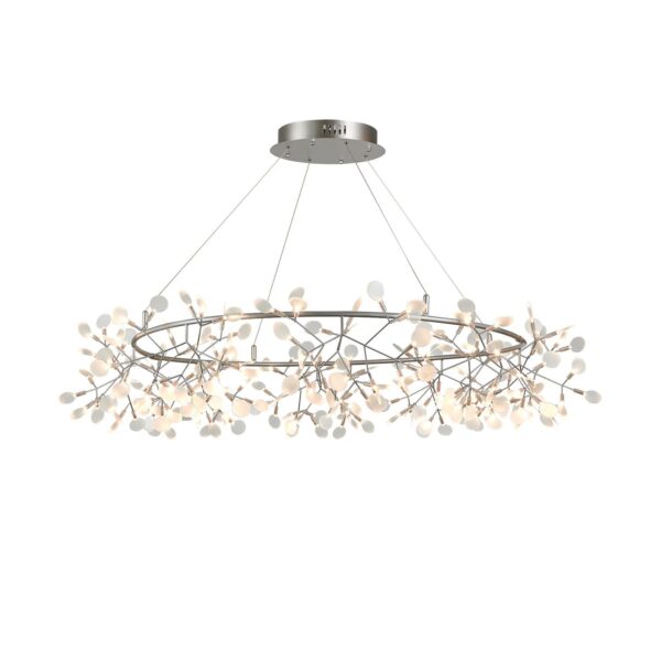 SL379.103.216 Люстра подвесная ST-Luce Серебристый/Белый LED 216*0,5W 3500K РАФИНА