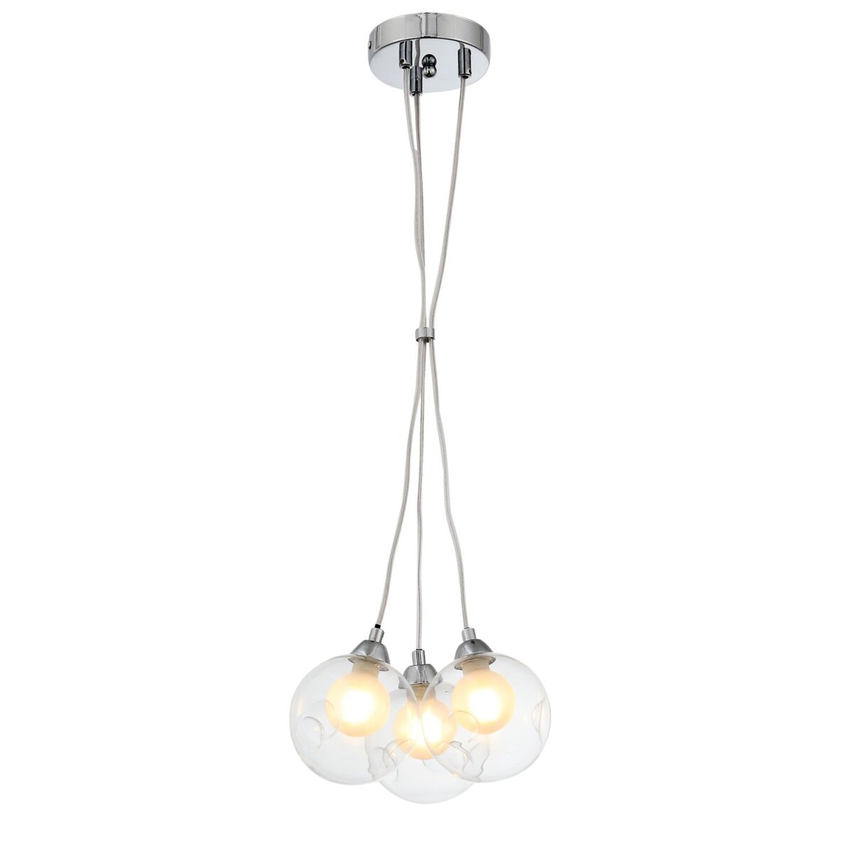 SL431.113.03 Светильник подвесной ST-Luce Хром/Прозрачный, Белый G9 3*5W ДУАЛИТА — изображение 1