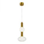 SL6117.223.02 Светильник подвесной ST-Luce Латунь/Золотой, Прозрачный LED 2*3W 3000K ТАККЕ