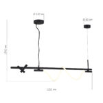 SL6118.403.03 Светильник подвесной ST-Luce Черный/Черный LED 2+1*3+11W 4000K МАРЛОУ — изображение 5