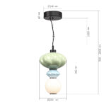 SL6134.403.01 Светильник подвесной ST-Luce черный/зелёный, синий, опаловый LED 1*8W 3000K ФЛОРЕНТИНИ — изображение 4