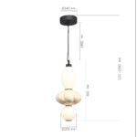 SL6134.413.01 Светильник подвесной ST-Luce черный/желтый, опаловый LED 1*18W 3000K ФЛОРЕНТИНИ — изображение 4