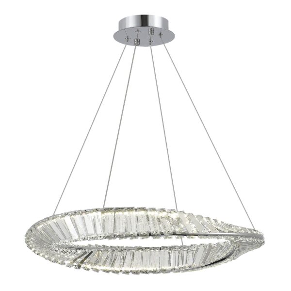 SL6204.101.01 Светильник подвесной ST-Luce Хром/Прозрачный LED 1*32W 4000K РИТОРТО