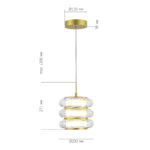SL6239.203.03 Светильник подвесной ST-Luce золото/прозрачный LED 1*16W 3000K ФРИТЕЛЛА — изображение 5
