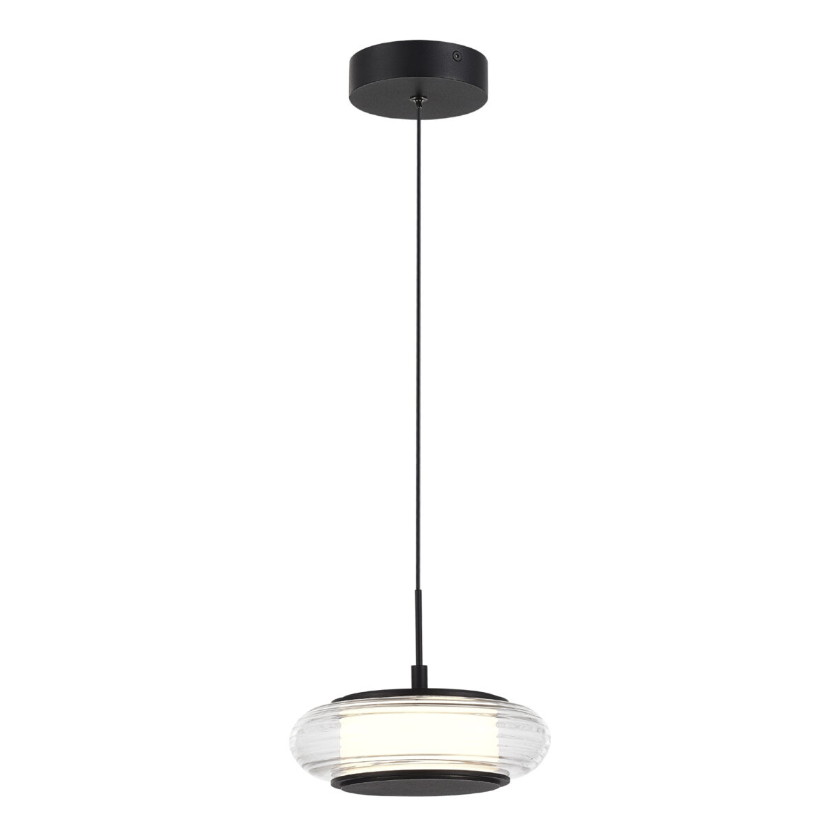 SL6239.403.01 Светильник подвесной ST-Luce черный/прозрачный LED 1*7W 3000K ФРИТЕЛЛА — изображение 1