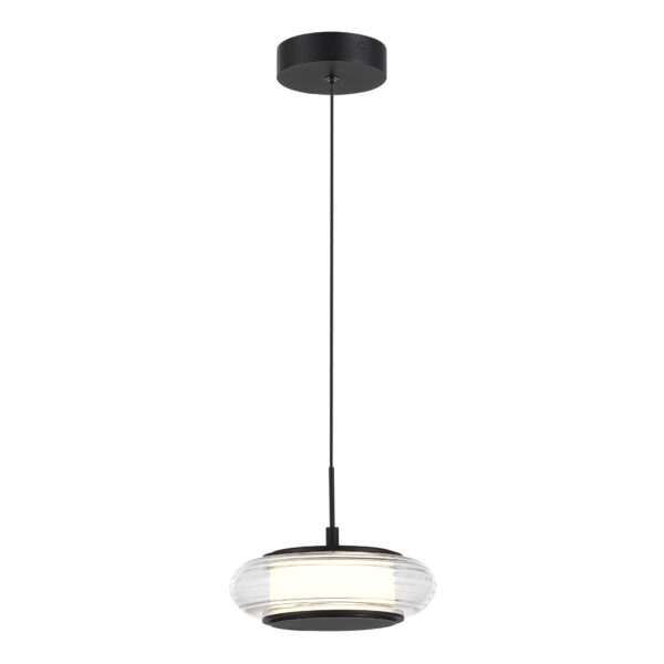 SL6239.403.01 Светильник подвесной ST-Luce черный/прозрачный LED 1*7W 3000K ФРИТЕЛЛА