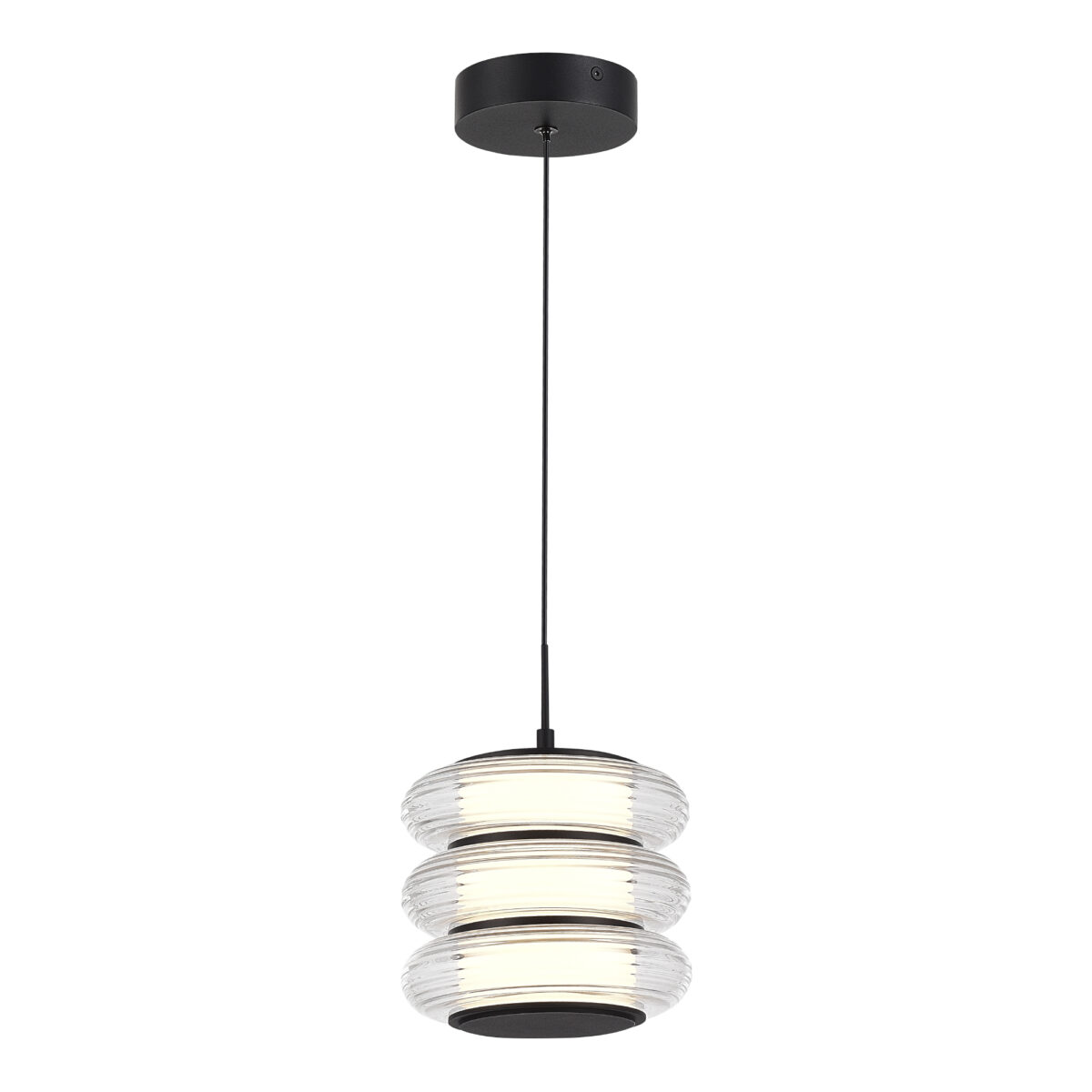 SL6239.403.03 Светильник подвесной ST-Luce черный/прозрачный LED 1*16W 3000K ФРИТЕЛЛА — изображение 1