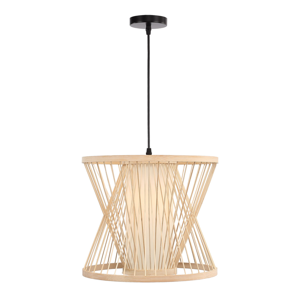 SL6241.503.01 Светильник подвесной ST-Luce Древесный/Белый E27 1*40W АЛЬМА — изображение 1