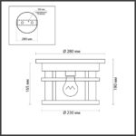 4044/1C NATURE ODL18 699 коричневый/патина Уличный потолочный светильник IP44 E27 60W 220V VIRTA — изображение 2